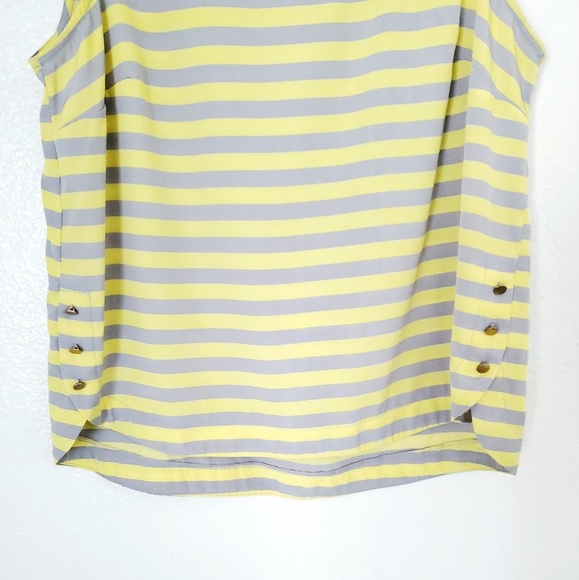 Chloe K Yellow Striped Tank - Picture 3 of 7
